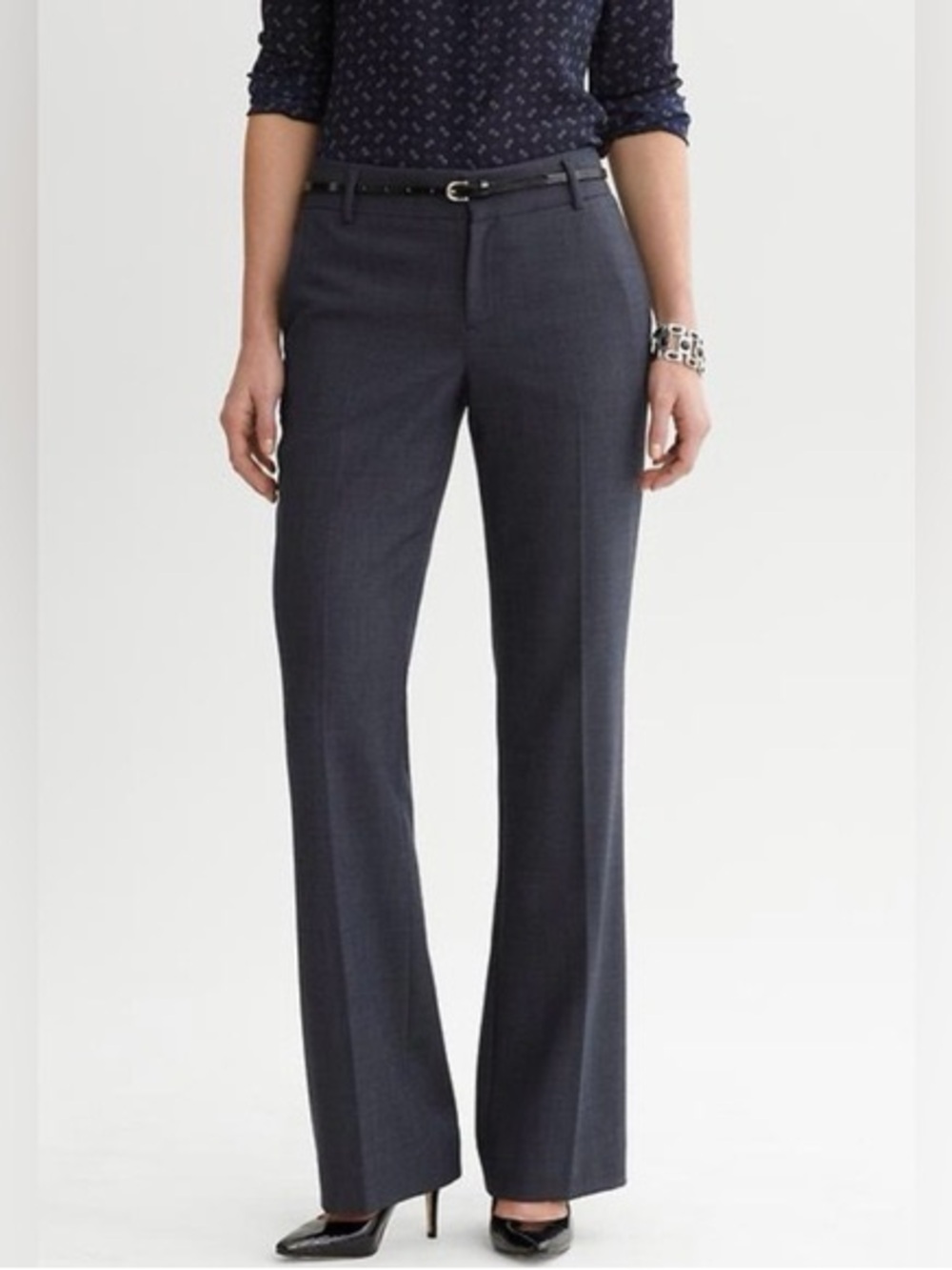Banana Republic Martin Fit Wool Fully Lined Trousers Heather Taupe 00P